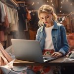 Fashion designer job outlook female designs portrait working her jobs designing industry find career article stock